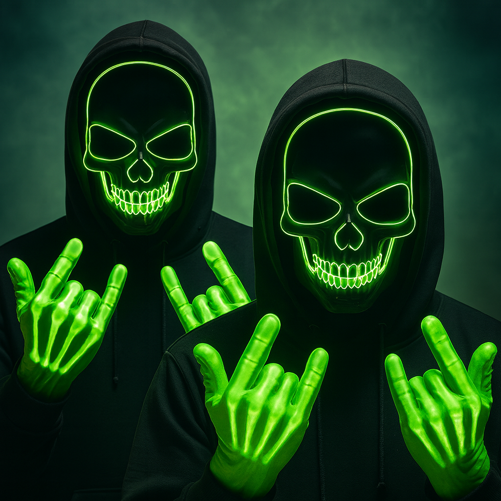 GlowMask™ | Haunt de nacht in oplichtend licht