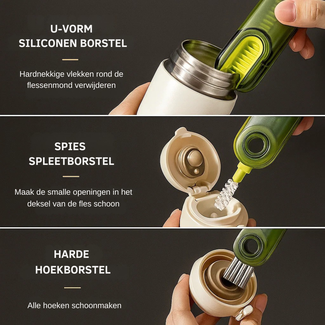 FlessenFris 3-in-1™ | Alles-in-één Reinigingskracht Binnen Handbereik