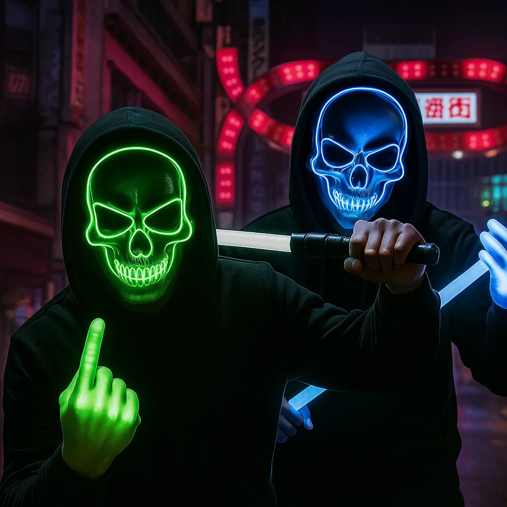 GlowMask™ | Haunt de nacht in oplichtend licht