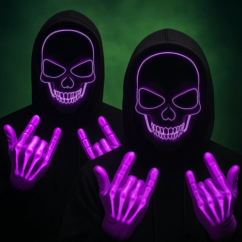 GlowMask™ | Haunt de nacht in oplichtend licht